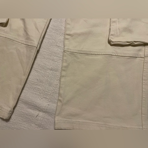 Rue 21 Cream Cargo Pants Wide Leg - Picture 2 of 6